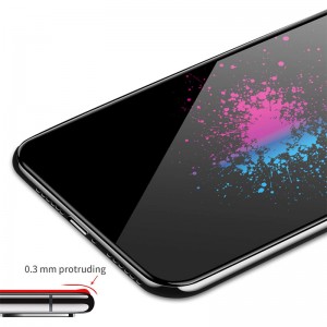 Mobile phone screen protector with airbag for iPhone XR/iPhone 11, 6.1 inch PC soft edge protector tempered glass film