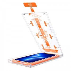 MagicBox 9H tempered glass screen protector recyclable installation kit for iPhone 13 13 Pro Anti-dust with install tool