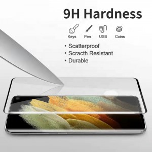 3D Hot Bending Tempered Glass Screen Protector for Samsung Galaxy S22 Ultra fingerprint unlock