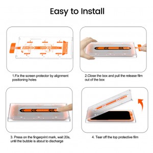 MagicBox 9H tempered glass screen protector recyclable installation kit for iPhone12 Pro Max Anti-dust with install tool