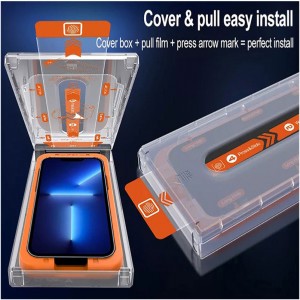 MagicBox True 28° Privacy Screen Protector Compatible with iPhone 13/iPhone 13 pro(6.1″), Anti-spy Tempered Glass，Anti-dust with install tool