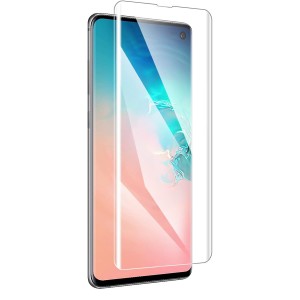 Screen Protector For Samsung Galaxy S10 6.1-Inch Full Edge 3D Curved HD Clear Sensitive Touch UV Liquid Tempered Glass