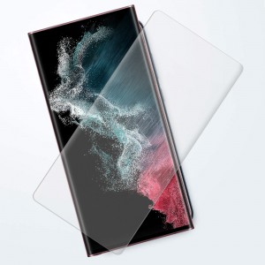 3D Curved For Samsung Galaxy S22 Ultra 6.8-inch Screen Protector Full Coverage HD Clear Anti Scratch UV Liquid Tempered Glass