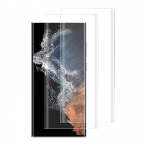 3D Curved For Samsung Galaxy S22 Ultra 6.8-inch Screen Protector Full Coverage HD Clear Anti Scratch UV Liquid Tempered Glass