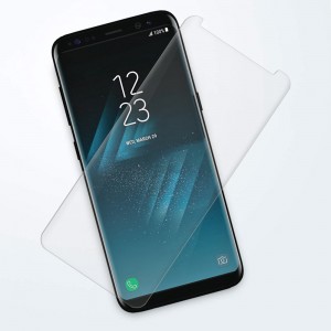 Screen Protector For Samsung Galaxy S8 Plus 6.2-inch 9H Hardness HD Clear Anti-Scratch Full Edge 3D Curved UV Liquid Tempered Glass
