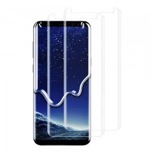 Samsung Galaxy S8 5.8-inch Screen Protector Full Edge 3D Curved 9H Scratch-Resistant HD Clear UV Liquid Tempered Glass