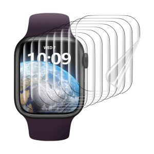 For Apple Watch Series 7 44/45mm Front Screen Protector HD Transparent Touch Sensitive Anti-Scratch Self-Healing Soft TPU Screen Protector