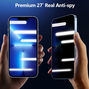 MagicBox True 28° Privacy Screen Protector Compatible with iPhone 12/iPhone 12 pro(6.1″), Anti-spy Tempered Glass，Anti-dust with install tool