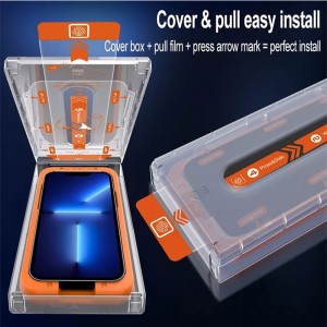 MagicBox True 28° Privacy Screen Protector Compatible with iPhone 12/iPhone 12 pro(6.1″), Anti-spy Tempered Glass，Anti-dust with install tool