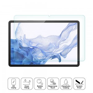 9 Hardness 2.5D Edge Ultra Clear Anti-Scratch Full-Coverage for Samsung Galaxy Tab S8 11inch Tempered Glass Screen Protector