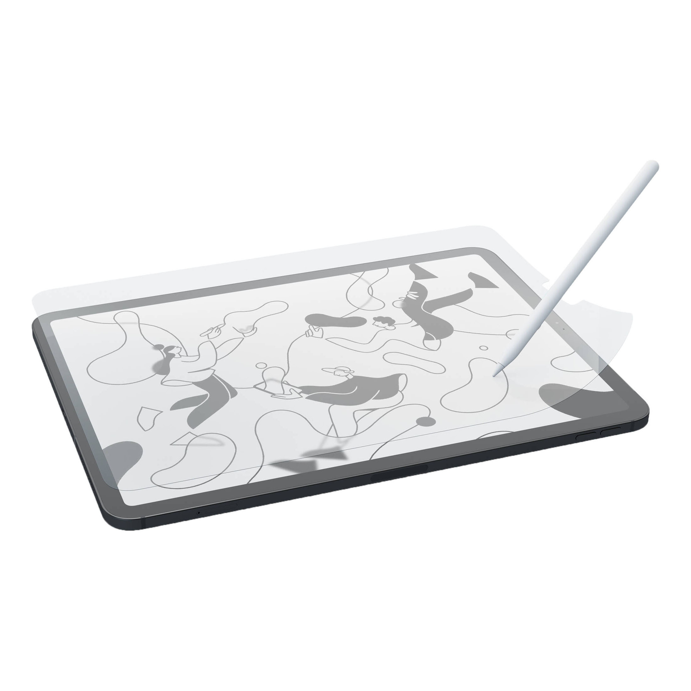 Screen Protector For iPad Pro 11 Inch (2021) Write and Draw Like on Paper Detachable and Reusable Anti-Glare Matte Finish Screen Protector