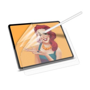 Paper Like Screen Protector For iPad Pro 12.9″ (2020) Transparent Anti-Glare Anti-Scratch Screen Protector For Notetaking And Drawing Like on Paper