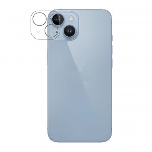 For iPhone 15/iPhone 15 Plus Camera Lens Protector,[Keep Original Shooting] Shatterproof 9H Tempered Glass Camera Screen Protector Metal Ring Cover Film Accessories,Black.