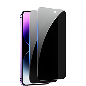 For iPhone 15 Pro Privacy Screen Protector Anti-spy Tempered Glass Film,Anti-Scratch Film,2.5D curved Tempered Glass