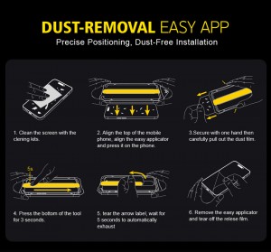 Premium Auto Alignment Kit for iPhone 15 Pro Max Tempered Glass Screen Protector – Easy Install, Bubble-Free and Dust Free
