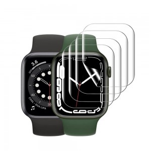 For Apple Watch Series 7 40/41mm Front Screen Protector Soft TPU Full Coverage Slim Protective iWatch Smart Watches Protection Bubble Free Ultra Thin Clear