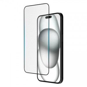 For iPhone 15 Pro Max 9H Tempered Glass Film Scratch Resistant Support Fingerprint 2.5D Full Cover Double Reinforced Tempered Glass For iPhone 15 Pro Max 6.7 inch